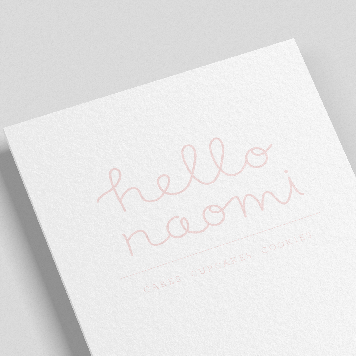 Hello Naomi cakes cupcakes cookies business card