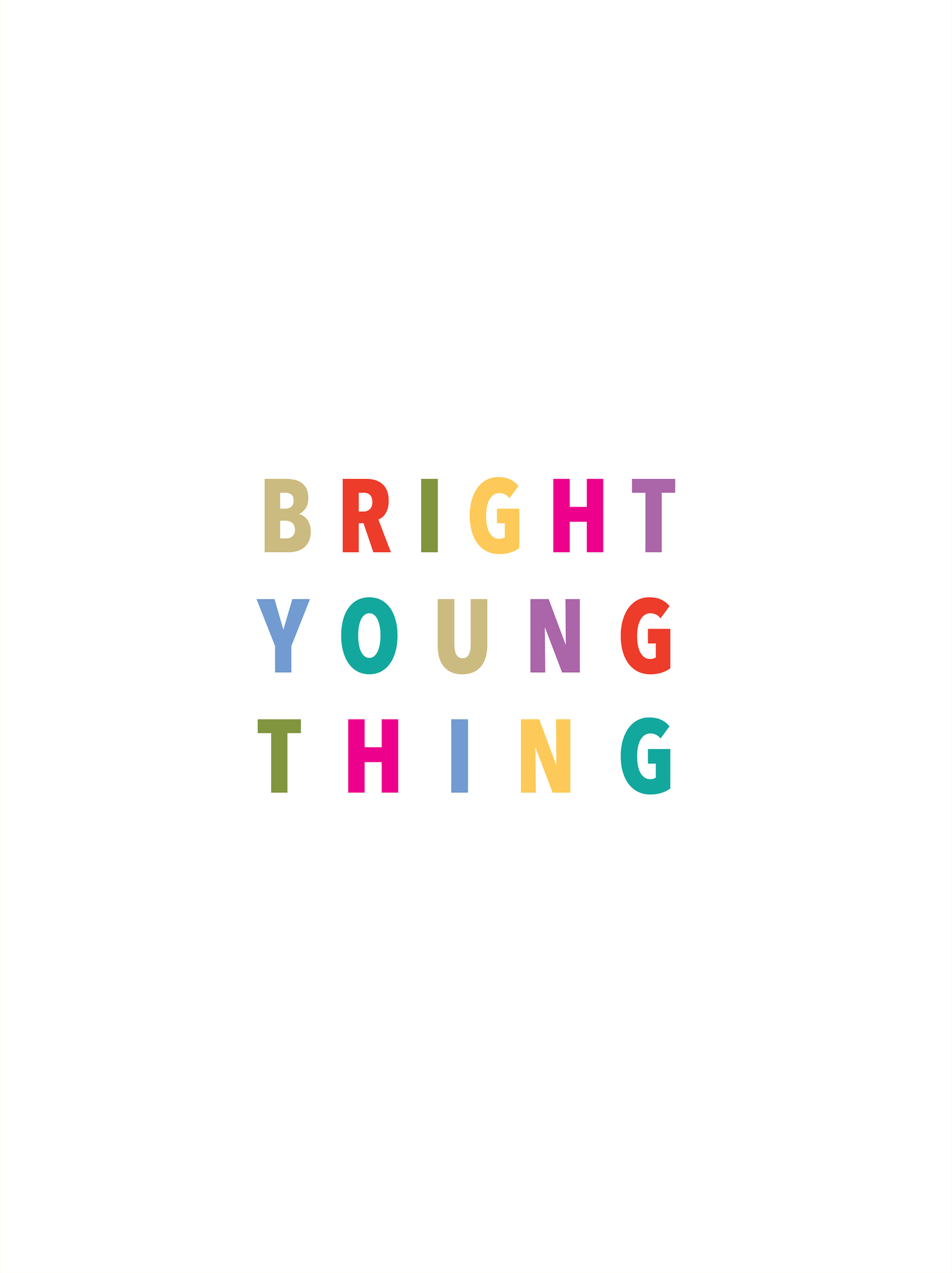 BRIGHT YOUNG THING POSTER – COLOUR