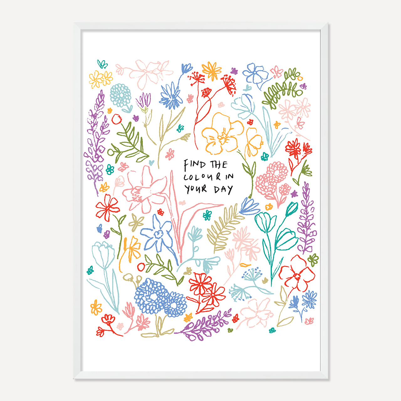 COLOUR IN YOUR DAY POSTER - WHITE