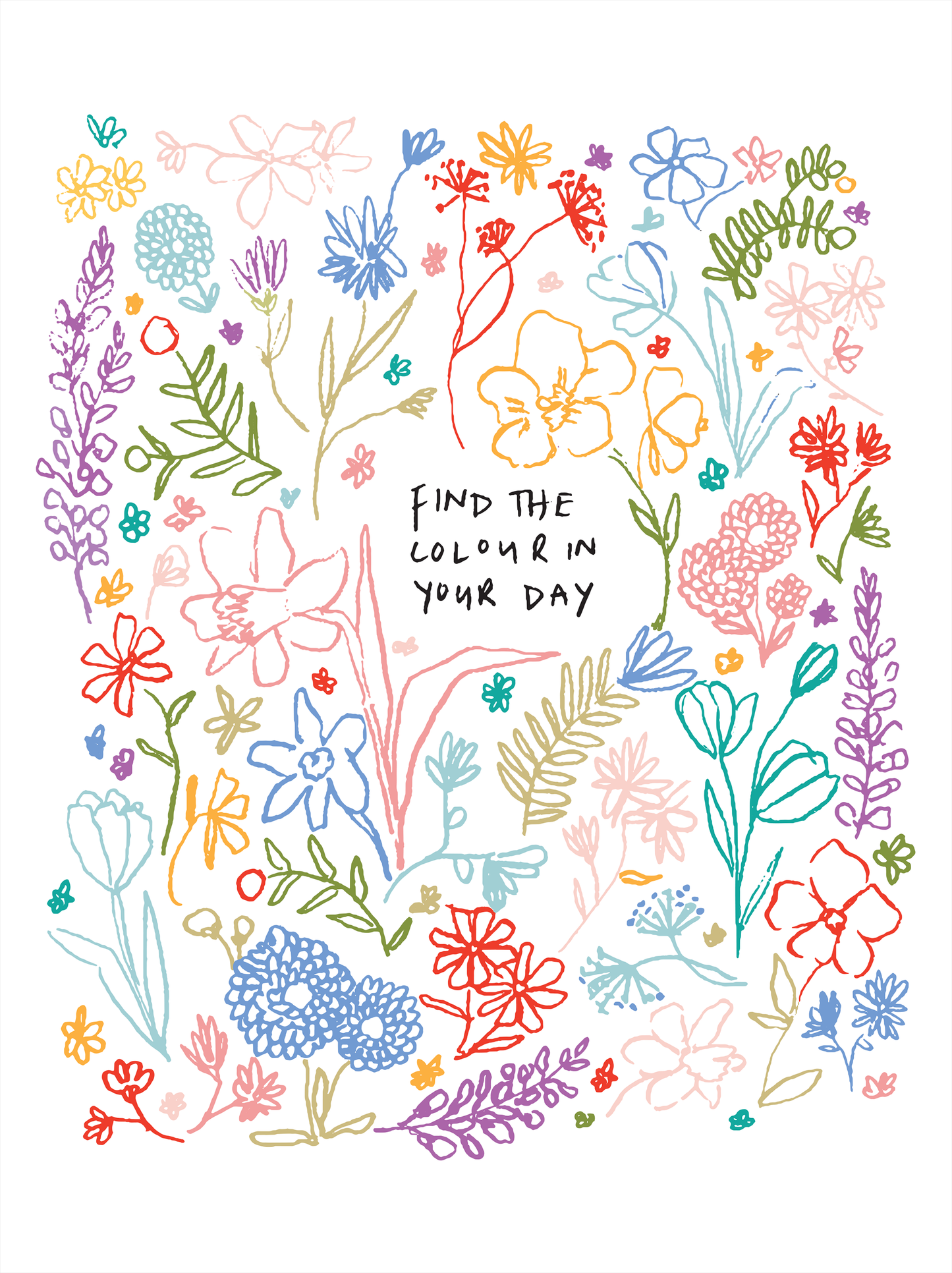 COLOUR IN YOUR DAY POSTER - WHITE