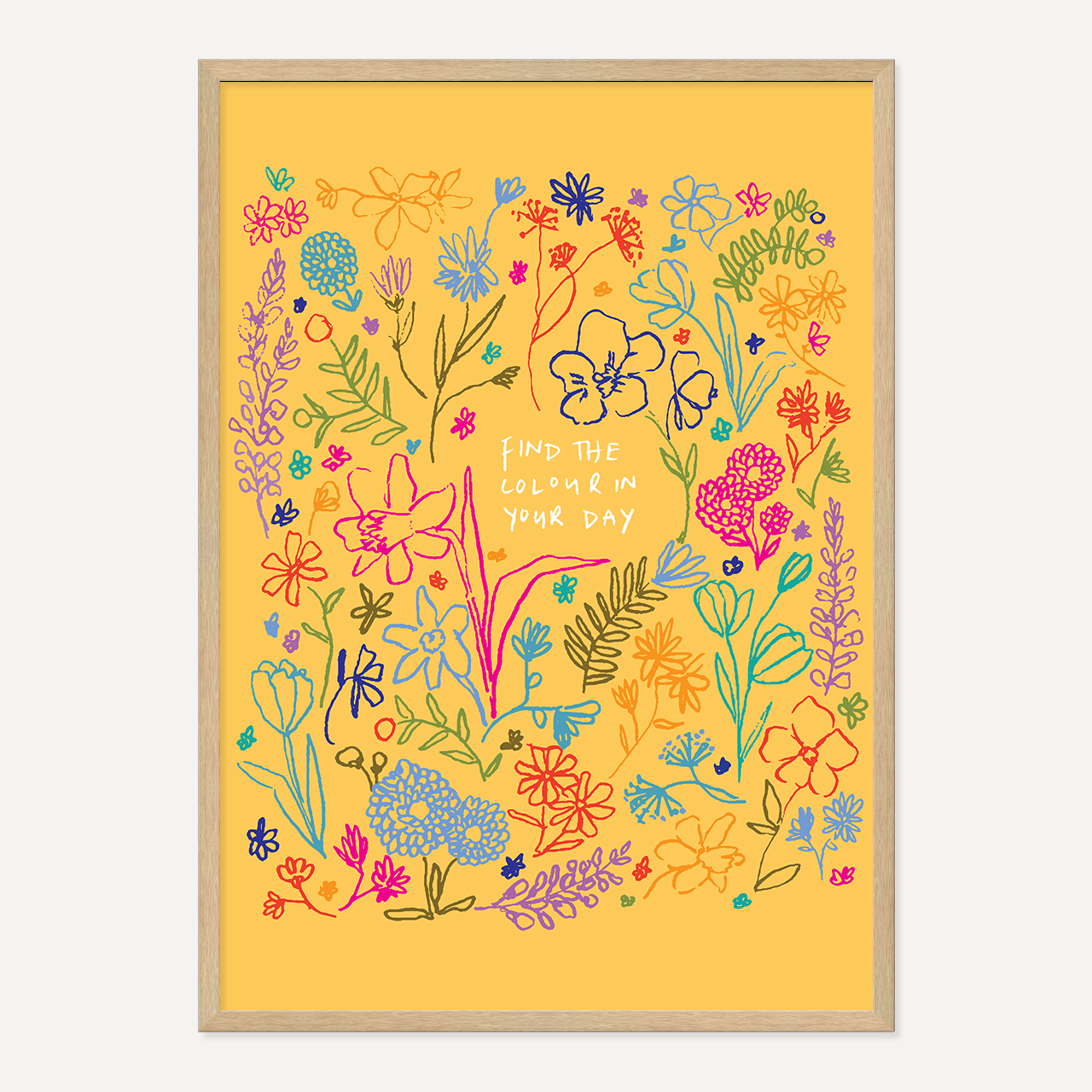 COLOUR IN YOUR DAY POSTER - YELLOW