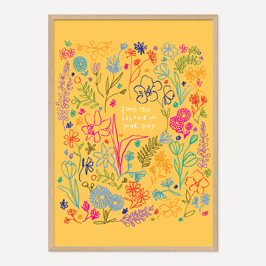 COLOUR IN YOUR DAY POSTER - YELLOW