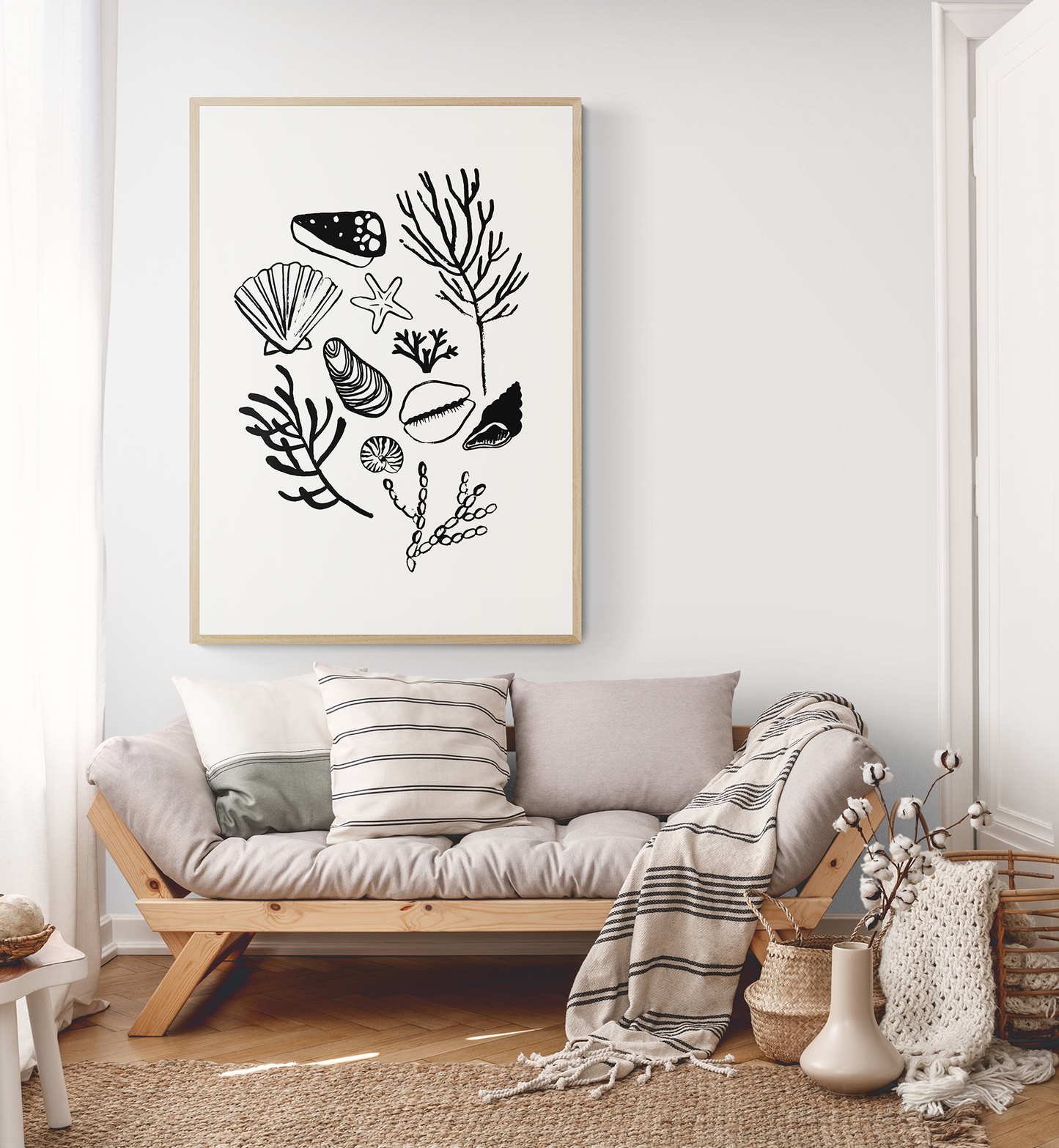 PAINTED SHELLS POSTER - BLACK