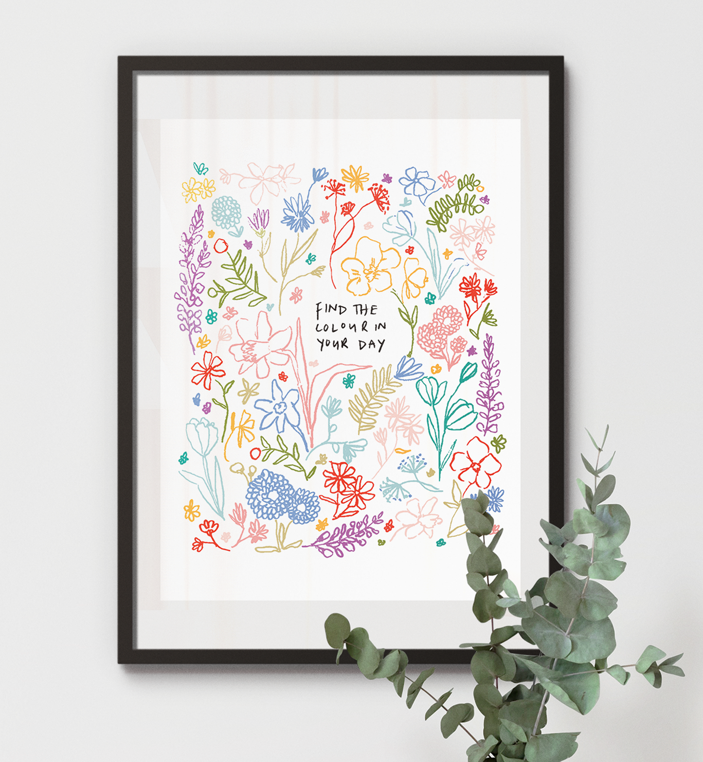 COLOUR IN YOUR DAY POSTER - WHITE