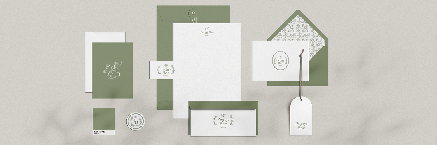 Peggy Bee branding by Inkling Design