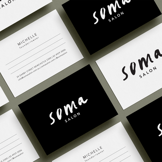 Soma Salon business card