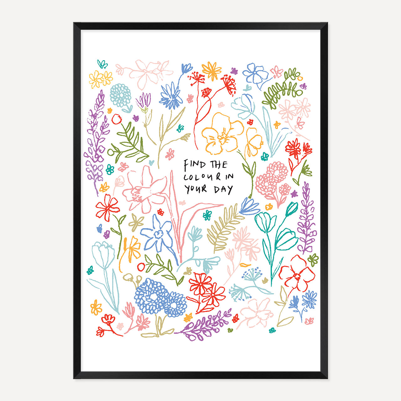 COLOUR IN YOUR DAY POSTER - WHITE