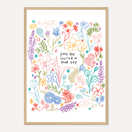 COLOUR IN YOUR DAY POSTER - WHITE