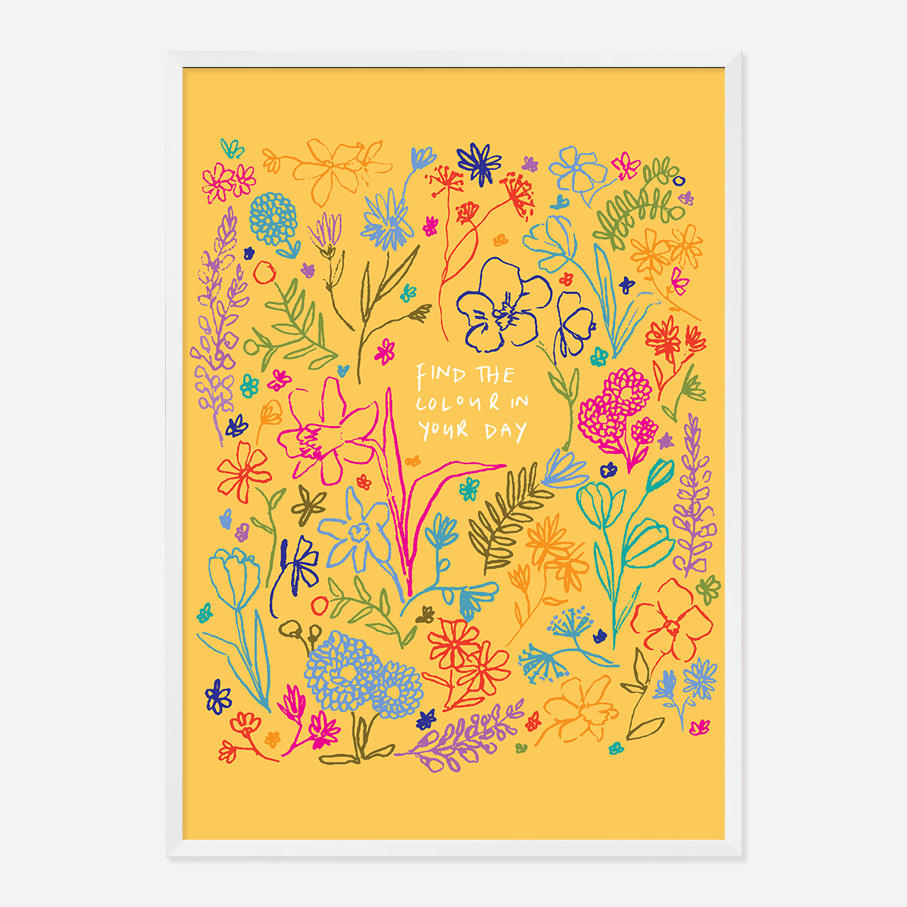 COLOUR IN YOUR DAY POSTER - YELLOW